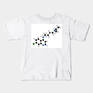 Chloroquine malaria drug molecule (F011/1426) Kids T-Shirt